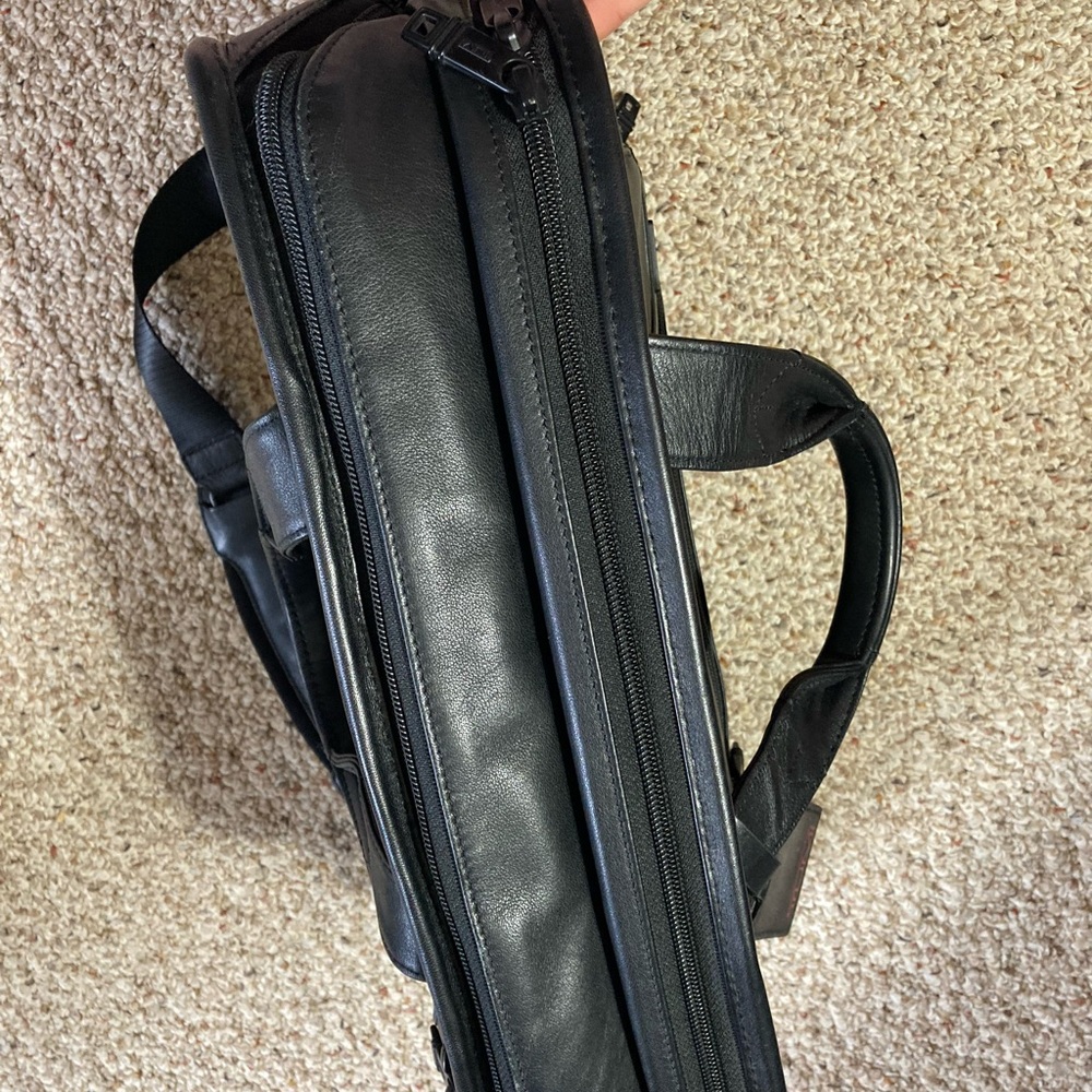 Tumi Alpha Essential Leather Briefcase - image 4